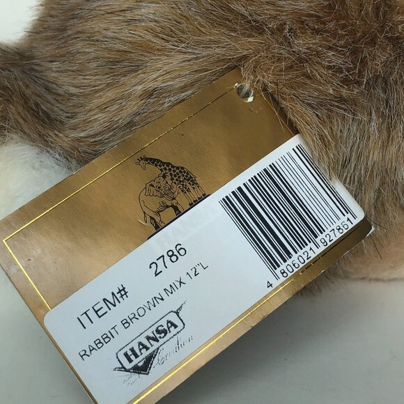 Hansa Handcrafted Rabbit (Brown Mix) Stuffed Animal Brand New w/ Tag - Picture 9 of 14